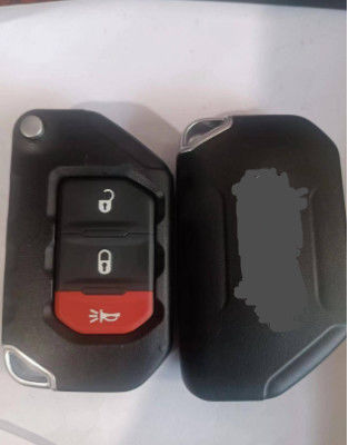 comprar Botón sin llave de Jeep Wrangler OHT1130261 Flip Car Remote Key For 433Mhz 2+1 Fabricación en línea
