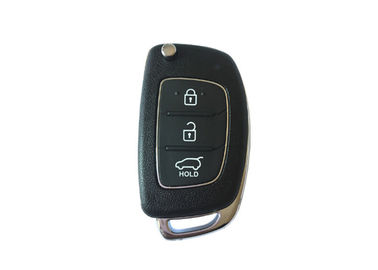 comprar 3 material plástico de Hyundai del botón del coche de la llave 4D60 80BIT del color elegante del negro Fabricación en línea