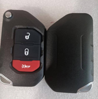 433Mhz 2 + 1 botón FCC OHT1130261 4A Chip Keyless Flip Key para el Jeep Wrangler
