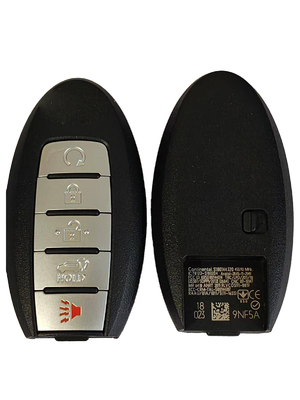 Infiniti S180144320 5 botón llave de seguridad 433MHz Negro Plata